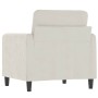 Sillón de terciopelo color crema 60 cm en Sofás | Comprar online en Foru.es