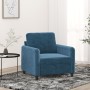 Sillón de terciopelo azul 60 cm en Sofás | Comprar online en Foru.es