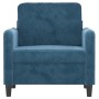 Sillón de terciopelo azul 60 cm en Sofás | Comprar online en Foru.es