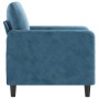 Sillón de terciopelo azul 60 cm en Sofás | Comprar online en Foru.es