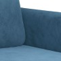 Sillón de terciopelo azul 60 cm en Sofás | Comprar online en Foru.es
