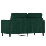 Sofá de 2 plazas de terciopelo verde oscuro 120 cm en Sofás | Comprar online en Foru.es