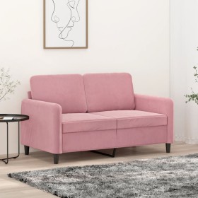 Sofá de 2 plazas terciopelo rosa 120 cm en Sofás | Comprar online en Foru.es