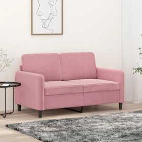 Sofá de 2 plazas terciopelo rosa 120 cm en Sofás | Comprar online en Foru.es