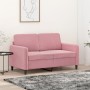 Sofá de 2 plazas terciopelo rosa 120 cm en Sofás | Comprar online en Foru.es