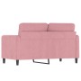 Sofá de 2 plazas terciopelo rosa 120 cm en Sofás | Comprar online en Foru.es