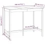 Mesa alta de bar de madera maciza de pino 140x80x110 cm de vidaXL, Mesas de cocina y de comedor - Ref: Foro24-822157, Precio:...