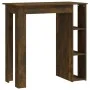 Mesa alta con estante roble ahumado 102x50x103,5 cm de vidaXL, Mesas de cocina y de comedor - Ref: Foro24-812963, Precio: 65,...