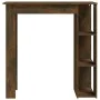 Mesa alta con estante roble ahumado 102x50x103,5 cm de vidaXL, Mesas de cocina y de comedor - Ref: Foro24-812963, Precio: 65,...