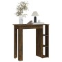 Mesa alta con estante roble ahumado 102x50x103,5 cm de vidaXL, Mesas de cocina y de comedor - Ref: Foro24-812963, Precio: 65,...