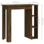 Mesa alta con estante roble ahumado 102x50x103,5 cm de vidaXL, Mesas de cocina y de comedor - Ref: Foro24-812963, Precio: 65,...