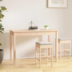 Mesa de comedor madera maciza de pino 110x55x75 cm de vidaXL, Mesas de cocina y de comedor - Ref: Foro24-814249, Precio: 67,8...