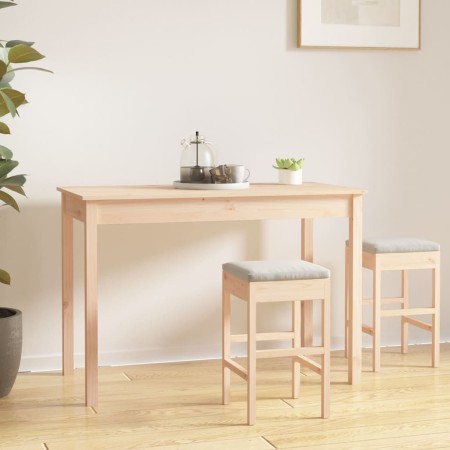 Mesa de comedor madera maciza de pino 110x55x75 cm de vidaXL, Mesas de cocina y de comedor - Ref: Foro24-814249, Precio: 74,2...