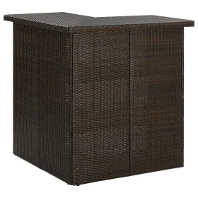 Synthetic rattan brown corner bar table 100x50x105 cm by vidaXL, Kitchen and dining tables - Ref: Foro24-313480, Price: 191,7...
