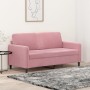 Sofá de 2 plazas terciopelo rosa 140 cm en Sofás | Comprar online en Foru.es