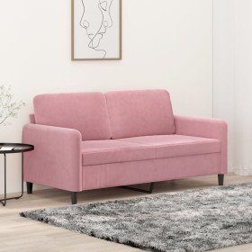 Sofá de 2 plazas terciopelo rosa 140 cm en Sofás | Comprar online en Foru.es