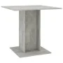 Dining table made of gray concrete plywood 80x80x75 cm by vidaXL, Kitchen and dining tables - Ref: Foro24-800256, Price: 66,9...