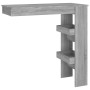 Mesa de bar de pared madera contrachapada gris 102x45x103,5cm de vidaXL, Mesas de cocina y de comedor - Ref: Foro24-817223, P...