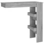 Mesa de bar de pared madera contrachapada gris 102x45x103,5cm de vidaXL, Mesas de cocina y de comedor - Ref: Foro24-817223, P...