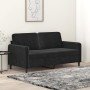 Sofá de 2 plazas terciopelo negro 140 cm en Sofás | Comprar online en Foru.es