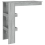 Mesa de bar de pared madera contrachapada gris 102x45x103,5cm de vidaXL, Mesas de cocina y de comedor - Ref: Foro24-817223, P...