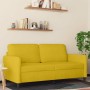 Sofá de 2 plazas terciopelo amarillo 140 cm en Sofás | Comprar online en Foru.es