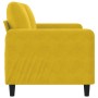Sofá de 2 plazas terciopelo amarillo 140 cm en Sofás | Comprar online en Foru.es