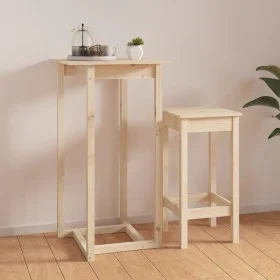 Stehtisch aus massivem Kiefernholz, 60 x 60 x 110 cm von vidaXL, Küchen- und Esstische - Ref: Foro24-822177, Preis: 55,12 €, ...