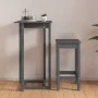 Mesa alta de bar de madera maciza de pino gris 60x60x110 cm de vidaXL, Mesas de cocina y de comedor - Ref: Foro24-822179, Pre...