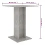Mesa de bistró de madera contrachapada gris 60x60x75 cm de vidaXL, Mesas de cocina y de comedor - Ref: Foro24-802106, Precio:...