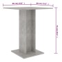 Mesa de bistró de madera contrachapada gris 60x60x75 cm de vidaXL, Mesas de cocina y de comedor - Ref: Foro24-802106, Precio:...