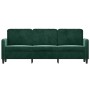 Sofá de 3 plazas terciopelo verde oscuro 180 cm en Sofás | Comprar online en Foru.es