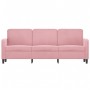 Sofá de 3 plazas terciopelo rosa 180 cm en Sofás | Comprar online en Foru.es