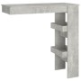 Mesa de bar de pared madera contrachapada gris 102x45x103,5cm de vidaXL, Mesas de cocina y de comedor - Ref: Foro24-811785, P...