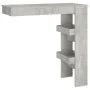 Mesa de bar de pared madera contrachapada gris 102x45x103,5cm de vidaXL, Mesas de cocina y de comedor - Ref: Foro24-811785, P...
