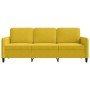 Sofá de 3 plazas terciopelo amarillo 180 cm en Sofás | Comprar online en Foru.es