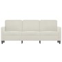 Sofá de 3 plazas terciopelo color crema 180 cm en Sofás | Comprar online en Foru.es