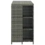 Mesa bar estante almacenaje 120x60x110cm ratán sintético gris de vidaXL, Mesas de cocina y de comedor - Ref: Foro24-313477, P...