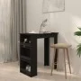 Mesa bar estante almacenaje contrachapada negro 102x50x103,5 cm de vidaXL, Mesas de cocina y de comedor - Ref: Foro24-809468,...
