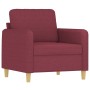 Sillón de tela rojo tinto 60 cm en Sofás | Comprar online en Foru.es