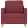 Sillón de tela rojo tinto 60 cm en Sofás | Comprar online en Foru.es