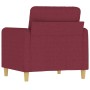 Sillón de tela rojo tinto 60 cm en Sofás | Comprar online en Foru.es