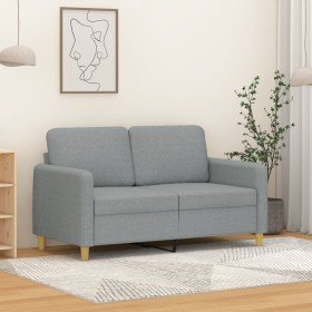 Sofá de 2 plazas de tela gris claro 120 cm en Sofás | Comprar online en Foru.es