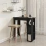 Mesa bar con estante madera contrachapada negro 102x50x103,5 cm de vidaXL, Mesas de cocina y de comedor - Ref: Foro24-809459,...
