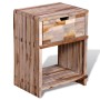 Mesita de noche con cajón madera de teca reciclada de vidaXL, Mesitas de noche - Ref: Foro24-241715, Precio: 96,26 €, Descuen...