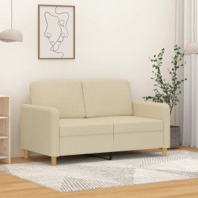 Sofá de 2 plazas de tela color crema 120 cm en Sofás | Comprar online en Foru.es