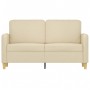 Sofá de 2 plazas de tela color crema 120 cm en Sofás | Comprar online en Foru.es
