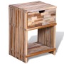 Mesita de noche con cajón madera de teca reciclada de vidaXL, Mesitas de noche - Ref: Foro24-241715, Precio: 96,26 €, Descuen...