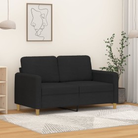 Sofá de 2 plazas de tela negro 120 cm en Sofás | Comprar online en Foru.es