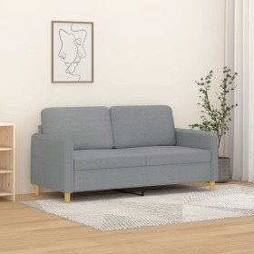 Sofá de 2 plazas de tela gris claro 140 cm en Sofás | Comprar online en Foru.es